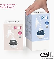 Catit PIXI Spinner Treat Dispensing Cat Toy, Silver slide 2 of 7