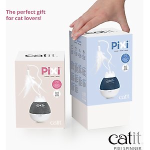 Catit PIXI Spinner Treat Dispensing Cat Toy, Blue