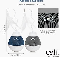 Catit PIXI Spinner Treat Dispensing Cat Toy, Blue slide 2 of 7