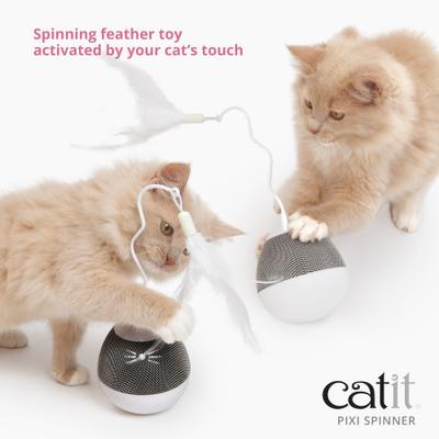 Show full view: Catit PIXI Spinner Treat Dispensing Cat Toy, Blue slide 4 of 8