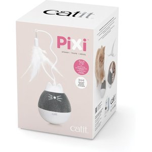 Catit PIXI Spinner Treat Dispensing Cat Toy, Silver