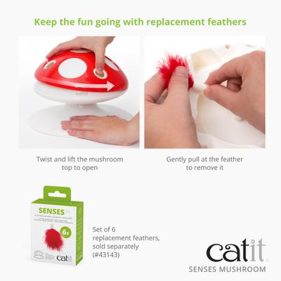 Show full view: Catit Senses Mushroom Interactive Cat Toy, Red slide 8 of 10