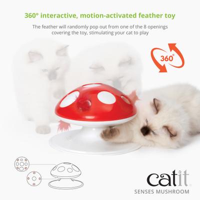 Show full view: Catit Senses Mushroom Interactive Cat Toy, Red slide 5 of 10