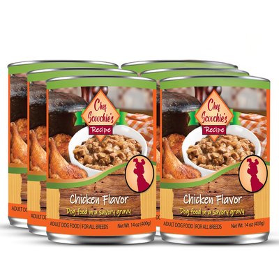 Scoochie Pet Scoochie Pet Chef Scoochies Recipe Real Chicken in Savory Gravy Wet Dog Food, 14-oz can, case of 6