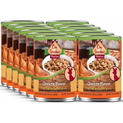 Scoochie Pet Scoochie Pet Chef Scoochies Recipe with Real Chicken in Savory Gravy Wet Dog Food, 14-oz can, case of 12