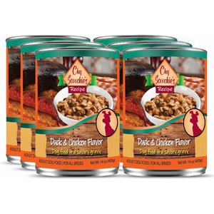 Scoochie Pet Chef Scoochies Recipe Real Duck & Chicken in Savory Gravy Wet Dog Food, 14-oz can, case of 6