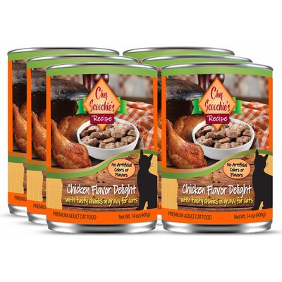 Scoochie Pet Scoochie Pet Chef Scoochies Recipe with Real Chicken Chunks in Savory Gravy Wet Cat Food, 14-oz can, case of 6