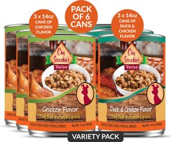 Scoochie Pet Chef Scoochies Recipe Variety Pack Real Chicken & Duck in Savory Gravy Wet Dog Food, 14-oz can, case of 6 slide 2 of 7