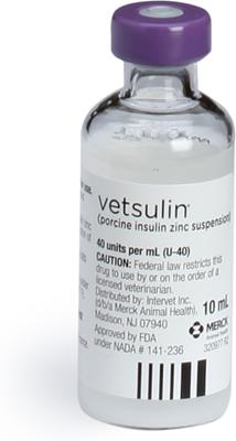 Show full view: Vetsulin Insulin U-40 for Dogs & Cats, 10-mL + Merck Insulin Syringes U-40 29 Gauge x 0.5-in, 0.5 mL, 100 syringes slide 4 of 7