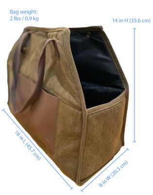 Show full view: Bespoke Paws The Daily Packable Dog Carrier, Army, Medium slide 4 of 10