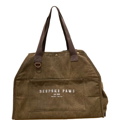 Bespoke Paws Bespoke Paws The Daily Packable Dog Carrier, Army, Medium