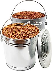 Behrens Galvanized Steel Locking-lid Pet Food Storage Container, 10-gal slide 2 of 4