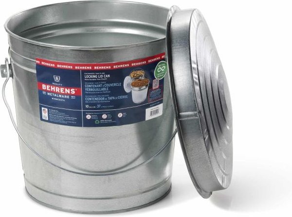 Behrens Galvanized Steel Locking-lid Pet Food Storage Container