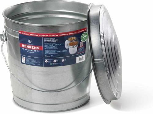 Show full view: Behrens Galvanized Steel Locking-lid Pet Food Storage Container, 10-gal slide 2 of 5