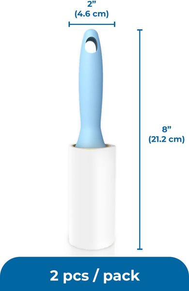 SunGrow Portable & Sticky Dog & Cat Hair Lint Roller, 2 count