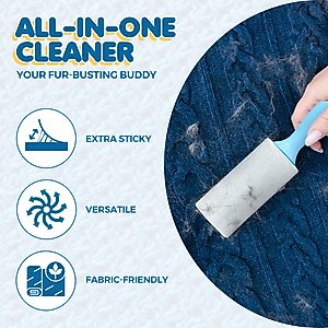 SunGrow Portable & Sticky Dog & Cat Hair Lint Roller, 2 count