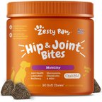 Zesty Paws Hip & Joint Mobility Bites Duck Flavored Soft Chews Glucosamine Supplement for Dogs, 90 count