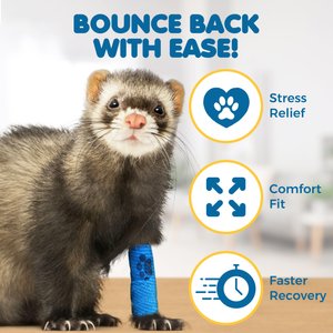 SunGrow First Aid Self Adhesive Bandage Vet Wrap & Paw Covers for Dog, Cat & Small Animal Wound Care, 2-in x 5 Yards, 6 count