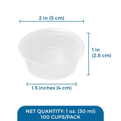 Show full view: SunGrow Reptile Water Dish & Food Bowl, Lizard & Gecko Feeding Ledge Cups, 1-oz, 100 count slide 6 of 7