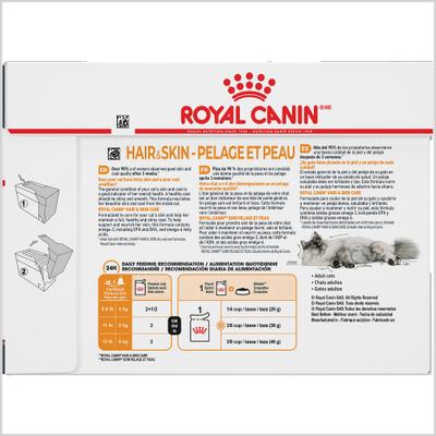 Show full view: Royal Canin Feline Care Nutrition Hair & Skin Care Chunks in Gravy Pouch Cat Food, 3-oz, case of 12 slide 4 of 12