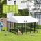 Show in main carousel: PawHut Outdoor Dog Kennel, Silver, 9.8 x 9.8 x 6.8-ft slide 4 of 10