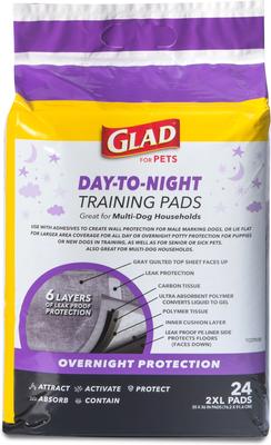 Show full view: Glad for Pets Activated Carbon Giant Sized Dog Training Pads, 30 x 36-in, 24 count, Unscented slide 2 of 8