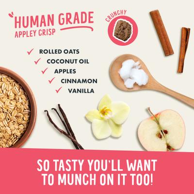 Show full view: Health Extension Crunchy Munchies Granola Bites Appley Crisp Dog Treats, 5-oz bag slide 5 of 9