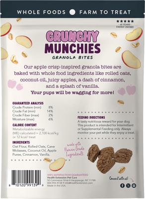 Show full view: Health Extension Crunchy Munchies Granola Bites Appley Crisp Dog Treats, 5-oz bag slide 3 of 9