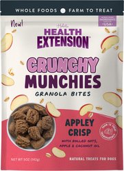 Health Extension Crunchy Munchies Granola Bites Appley Crisp Dog Treats, 5-oz bag