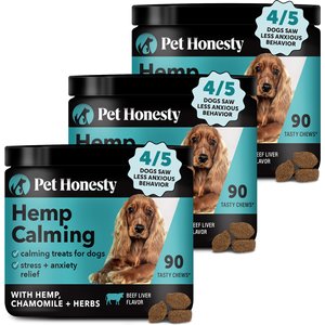 PET HONESTY Hemp Calming Beef Flavored Calming Anxiety Chews