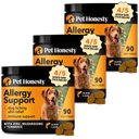 Pet Honesty Allergy Support Salmon Flavored Colostrum & Turmeric Chews, Itchy Skin, Immune & Allergy Relief Supplement for Dogs, 270 count