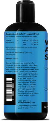 Show full view: Pet Honesty Wild Alaskan Salmon Oil Omega-3 & Joint Supplement for Dogs & Cats, 16-fl oz bottle, bundle of 3 slide 8 of 14