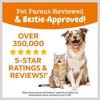 Show full view: Zesty Paws Advanced Mobility Bites Chicken Flavored Soft Chews Glucosamine Hip & Joint Supplement for Senior Dogs, 270 count slide 8 of 12