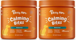Zesty Paws Calming Bites Peanut Butter Flavored Soft Chews Calming Supplement for Dogs, 180 count