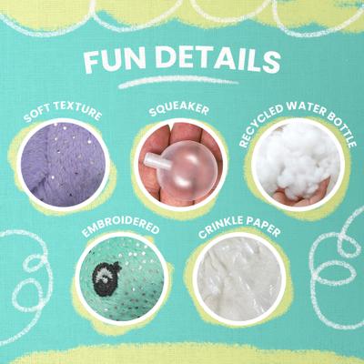 Show full view: Snugarooz Kitty Seahorse Plush Cat Toy with Catnip, 2 count slide 4 of 6