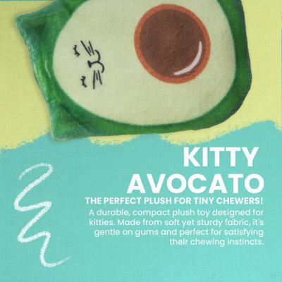 Show full view: Snugarooz Kitty Avocato Plush Cat Toy slide 3 of 8