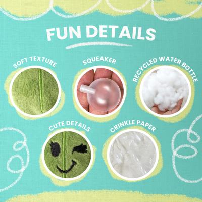 Show full view: Snugarooz Kitty Chloe Cactus Plush Cat Toy with Catnip slide 3 of 5