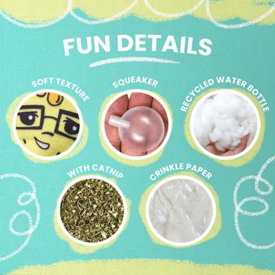 Show full view: Snugarooz Nacho Man Plush Cat Toy with Catnip slide 3 of 6