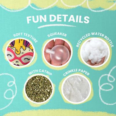 Show full view: Snugarooz Nacho Kitty Plush Cat Toy with Catnip slide 4 of 7