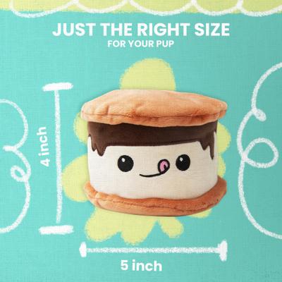 Show full view: Snugarooz Summer the Smore Squeaky Dog Plush Toy slide 4 of 5