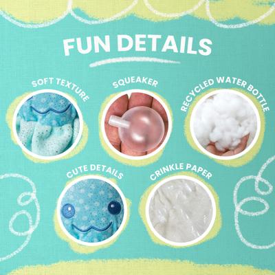 Show full view: Snugarooz Jelly the Fish Squeaky Dog Plush Toy slide 4 of 6
