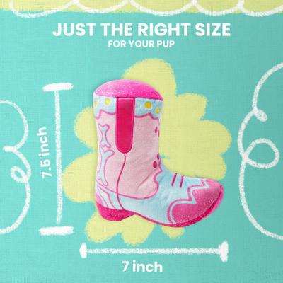 Show full view: Snugarooz Single 2 Boot Squeaky Dog Plush Toy slide 6 of 8