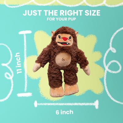 Show full view: Snugarooz Billy the Big Foot Squeaky Dog Plush Toy slide 4 of 5