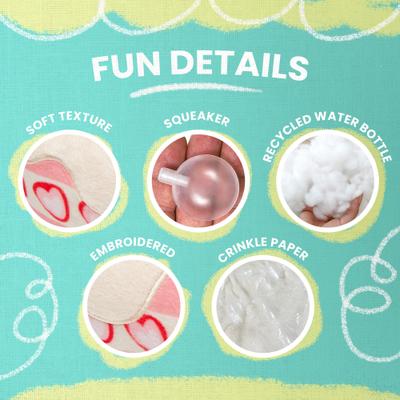 Show full view: Snugarooz Piece of Cake Squeaky Dog Plush Toy slide 5 of 7