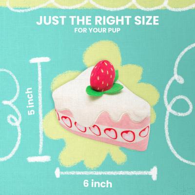 Show full view: Snugarooz Piece of Cake Squeaky Dog Plush Toy slide 6 of 7
