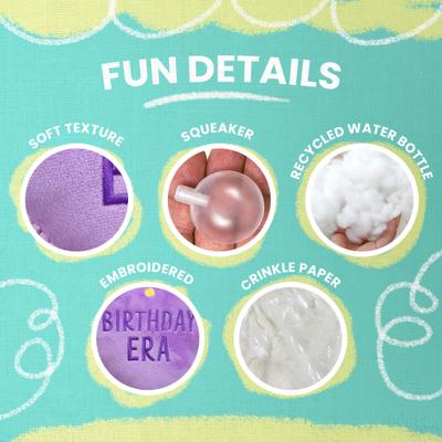 Show full view: Snugarooz Birthday Era Squeaky Dog Plush Toy slide 5 of 7