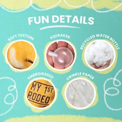 Snugarooz Baby 1st Rodeo Squeaky Dog Plush Toy slide 2 of 6