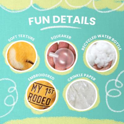 Show full view: Snugarooz Baby 1st Rodeo Squeaky Dog Plush Toy slide 4 of 7