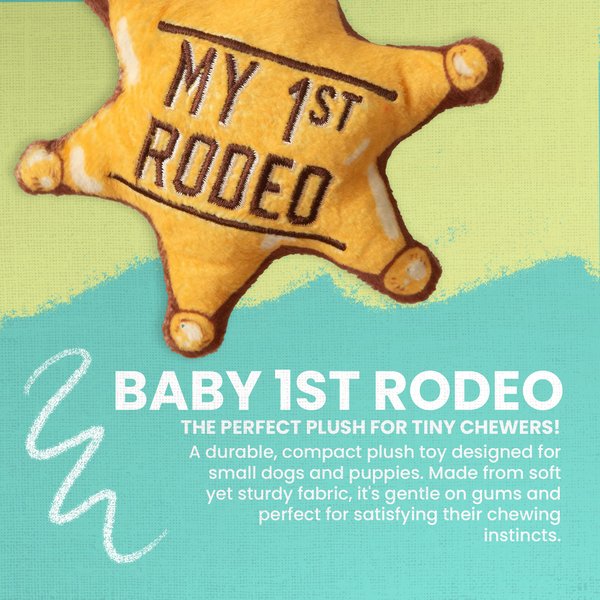 Snugarooz Baby 1st Rodeo Squeaky Dog Plush Toy