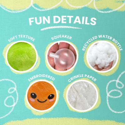 Show full view: Snugarooz Pea & Carrot Squeaky Dog Plush Toy, 2 count slide 4 of 6